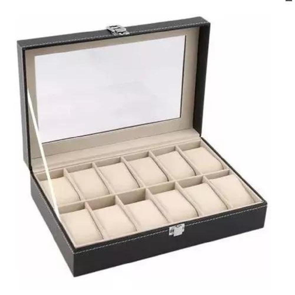 ORGANIZADOR ESTUCHE CAJA 12 RELOJES EXHIBIDOR - 1
