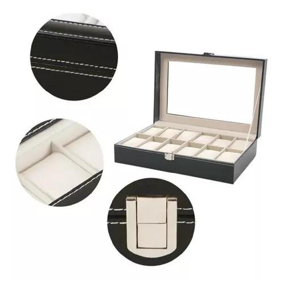 ORGANIZADOR ESTUCHE CAJA 12 RELOJES EXHIBIDOR - 2