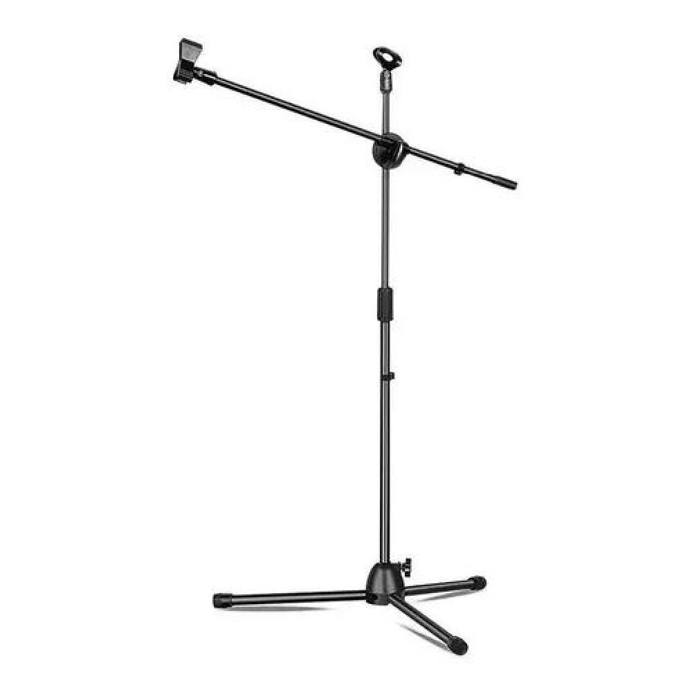 SOPORTE MICRÓFONO ATRIL CON BOOM PROFESIONAL PEDESTAL NEGRO - 6