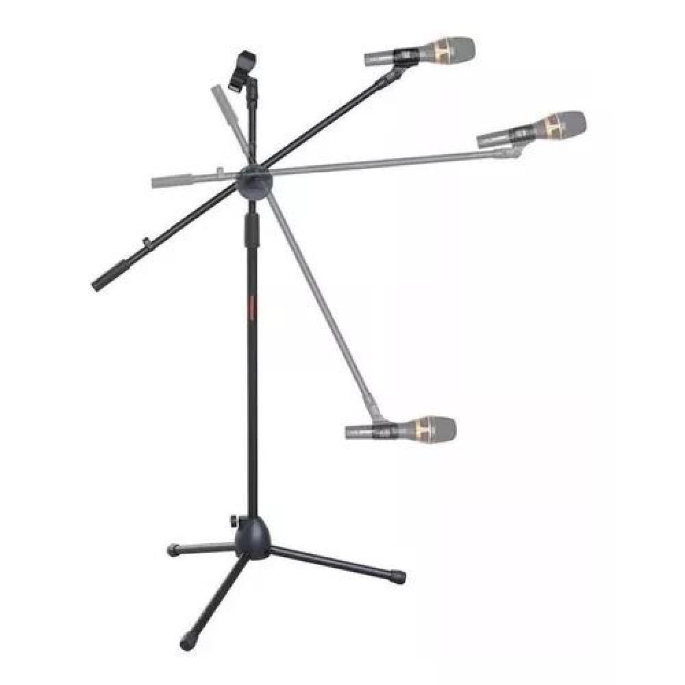 SOPORTE MICRÓFONO ATRIL CON BOOM PROFESIONAL PEDESTAL NEGRO - 7