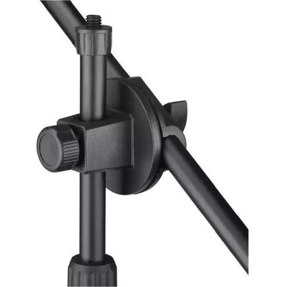 SOPORTE MICRÓFONO ATRIL CON BOOM PROFESIONAL PEDESTAL NEGRO - 8