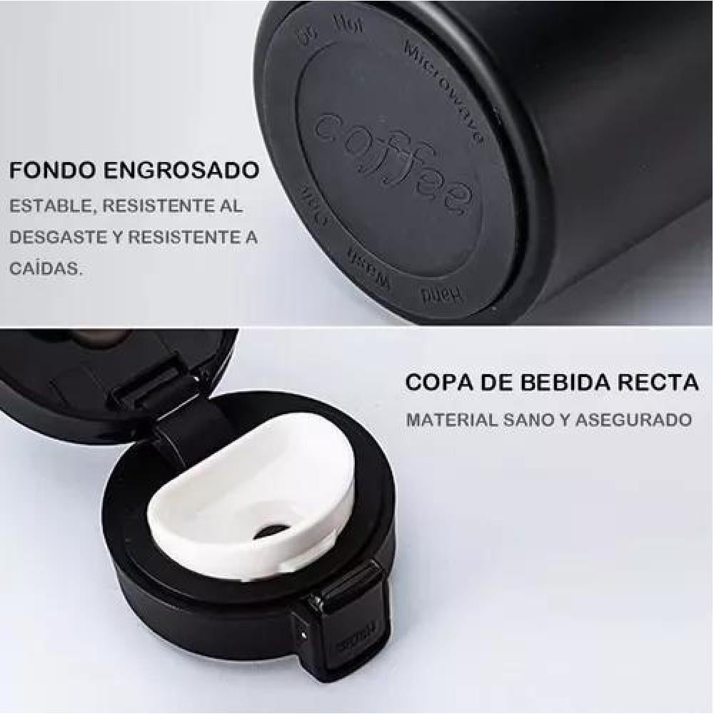 TERMO DE CAFÉ DE ACERO INOXIDABLE TAZA D AGUA CALIENTE 380ML - 7