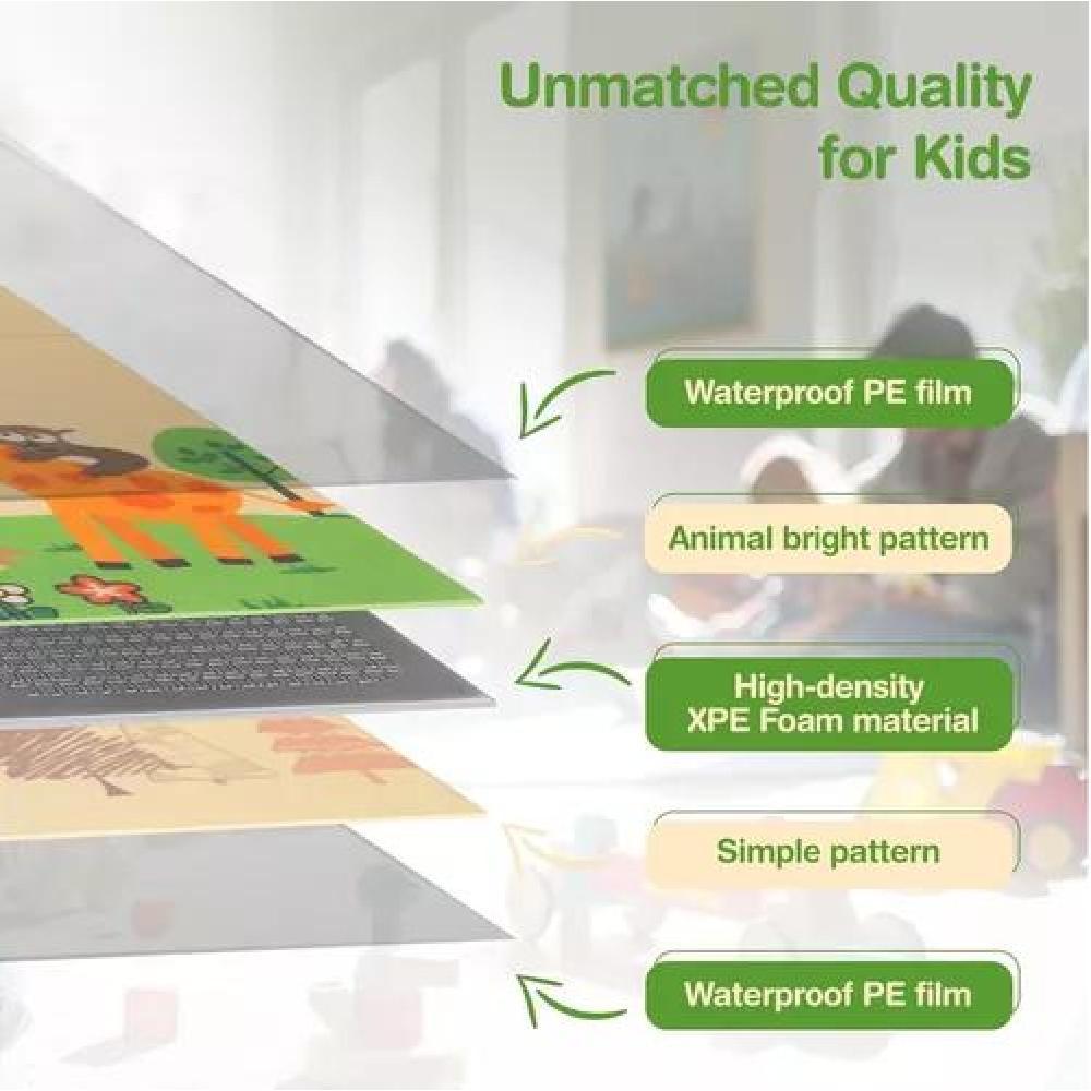 ALFOMBRA ALF9 ANTI GOLPE IMPERMEABLE NIÑOS PLEGABLE 180X150 CM MULTICOLOR - 3