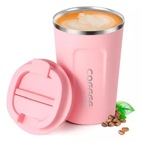 TERMO PARA CAFE VASO TÉRMICO MUG 380ML 13OZ SELLABLE ROSADO - 1