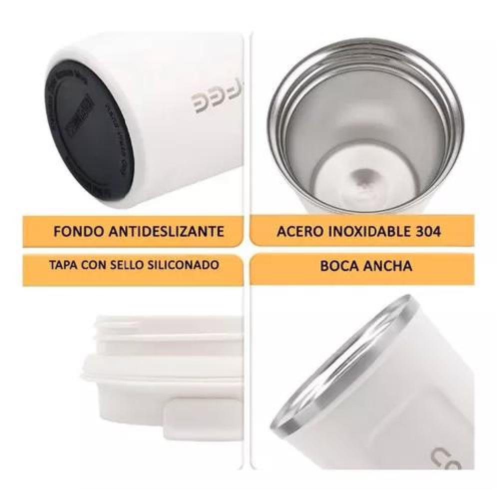TERMO PARA CAFE VASO TÉRMICO MUG 380ML 13OZ SELLABLE BLANCO - 2