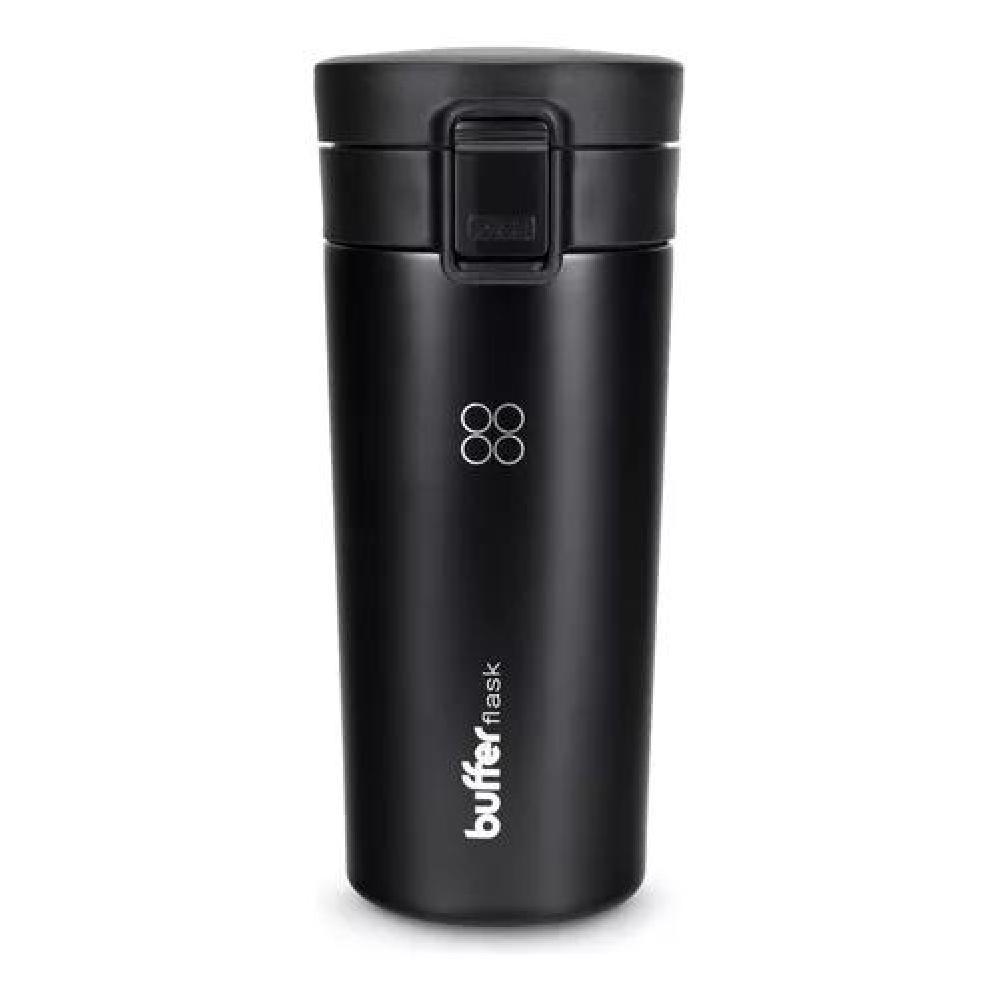BUFFER TERMO PARA CAFE MUG VASO TERMICO 380ML 13OZ SELLABLE COLOR NEGRO - 1