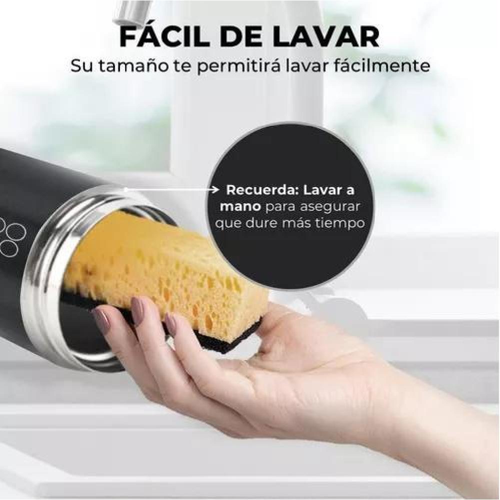 BUFFER TERMO PARA CAFE MUG VASO TERMICO 380ML 13OZ SELLABLE COLOR NEGRO - 2