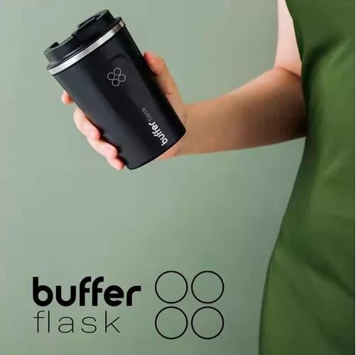 TERMO PARA CAFE VASO TÉRMICO MUG BUFFER 500ML 17OZ SELLABLE COLOR NEGRO - 6