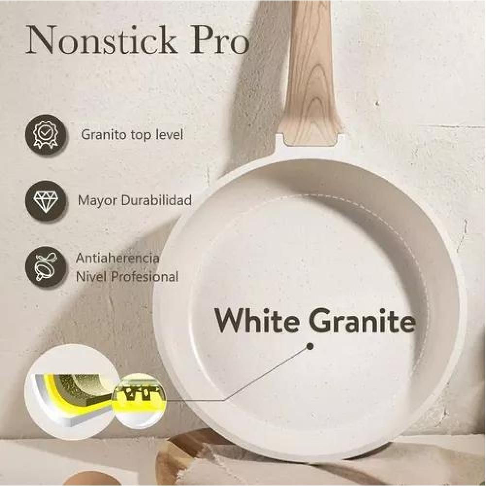 BATERIA COCINA 7PZS ANTIADHERENTE CERAMIC PROFESIONAL OLLAS - 2