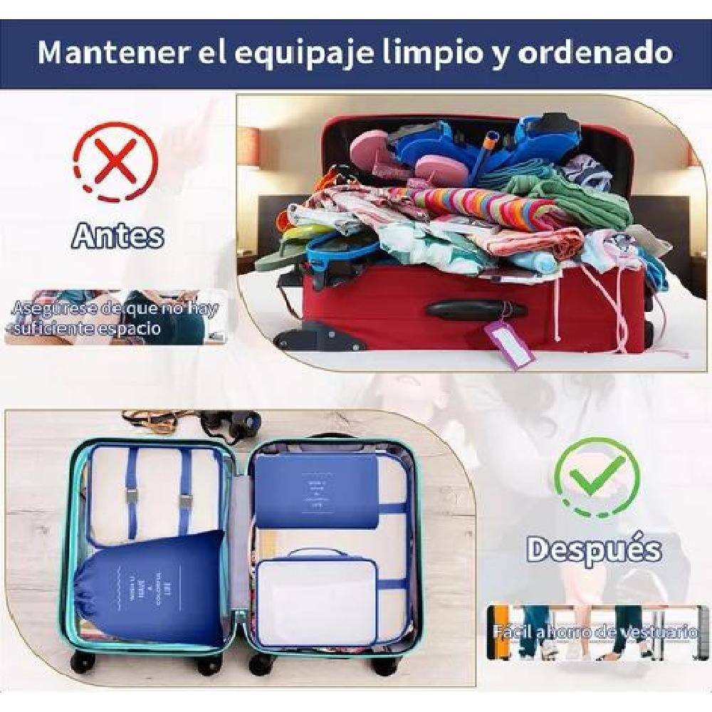 BOLSAS VIAJE 8 EN 1 COLOR AZUL ACERO - 5