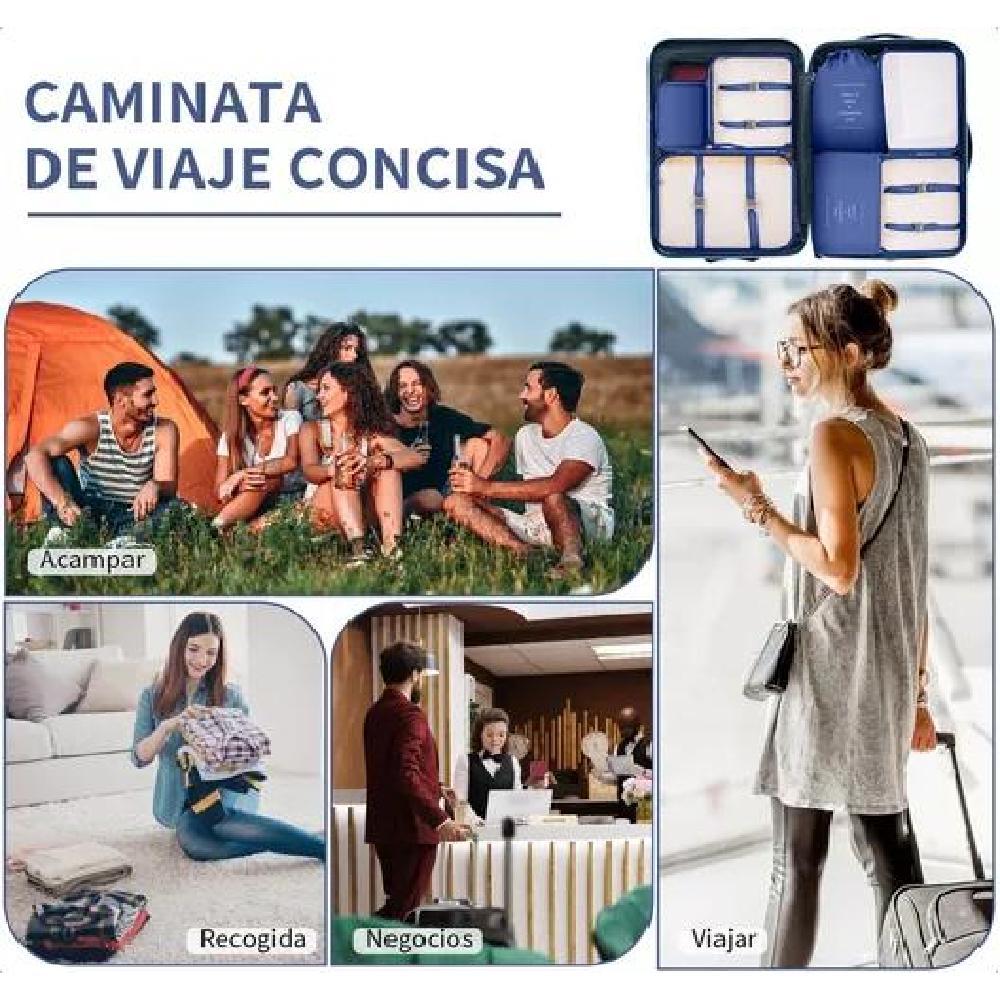 BOLSAS VIAJE 8 EN 1 COLOR AZUL ACERO - 6