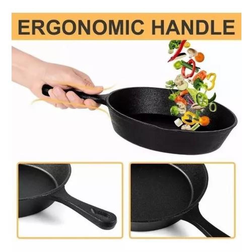 4PCS SARTENES DE HIERRO FUNDIDO SKILLET SET DE SARTENES - 2