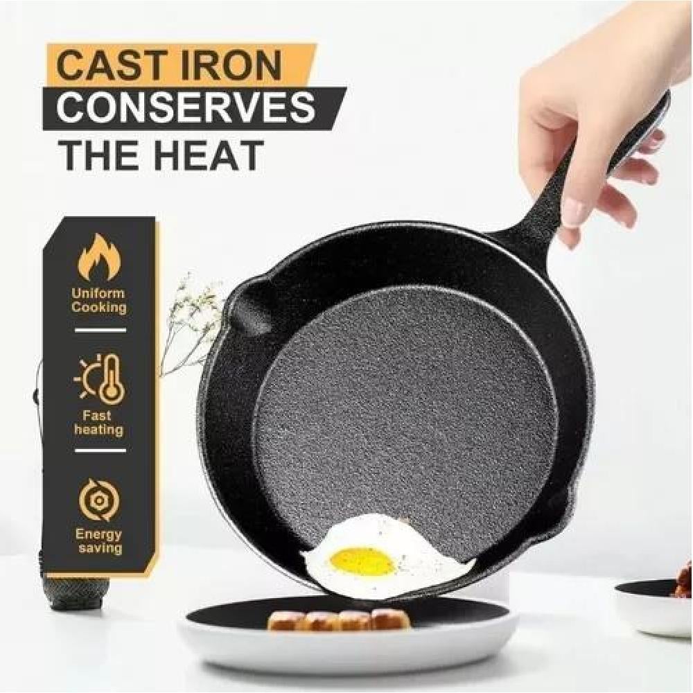 4PCS SARTENES DE HIERRO FUNDIDO SKILLET SET DE SARTENES - 5