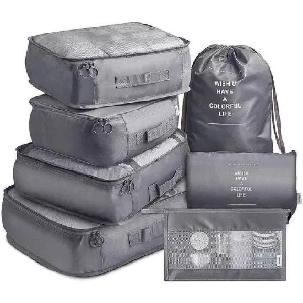 SET 7 ORGANIZADORES EQUIPAJE COLOR GRIS ACERO - 4