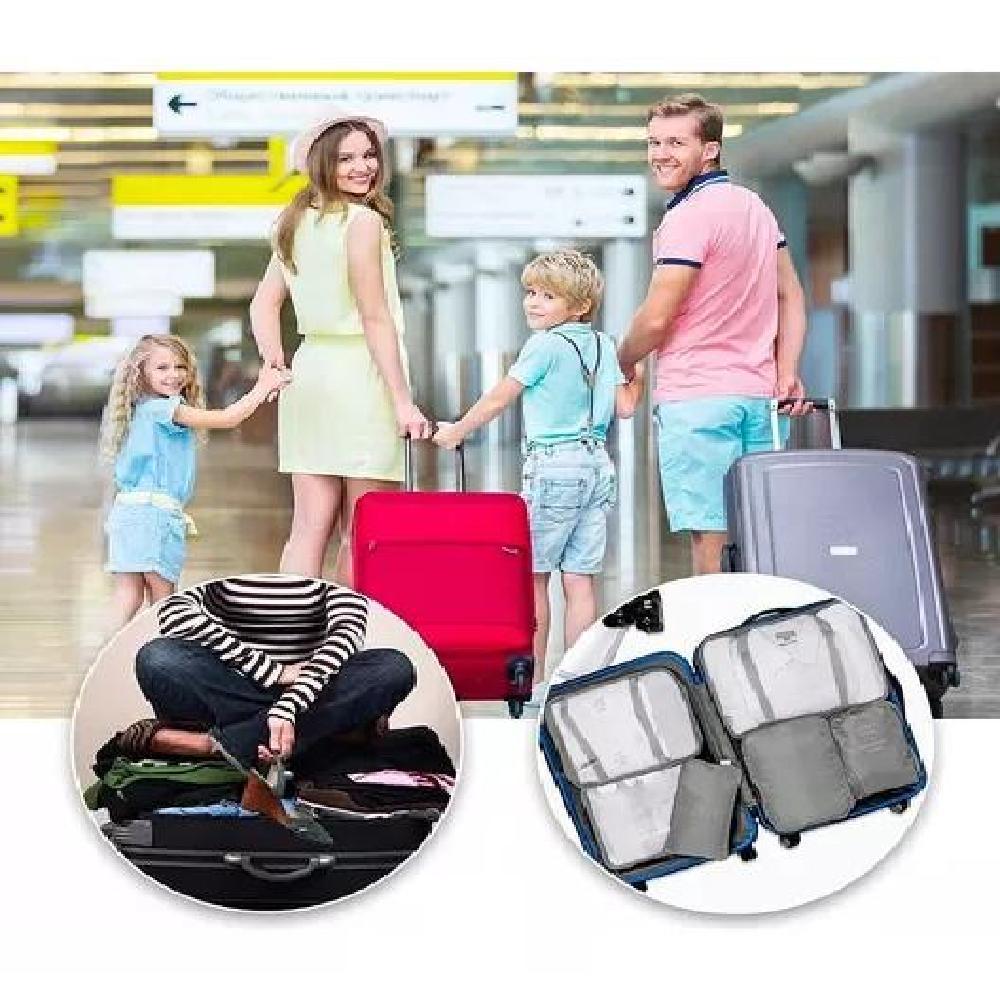 SET 7 ORGANIZADORES EQUIPAJE COLOR GRIS ACERO - 5