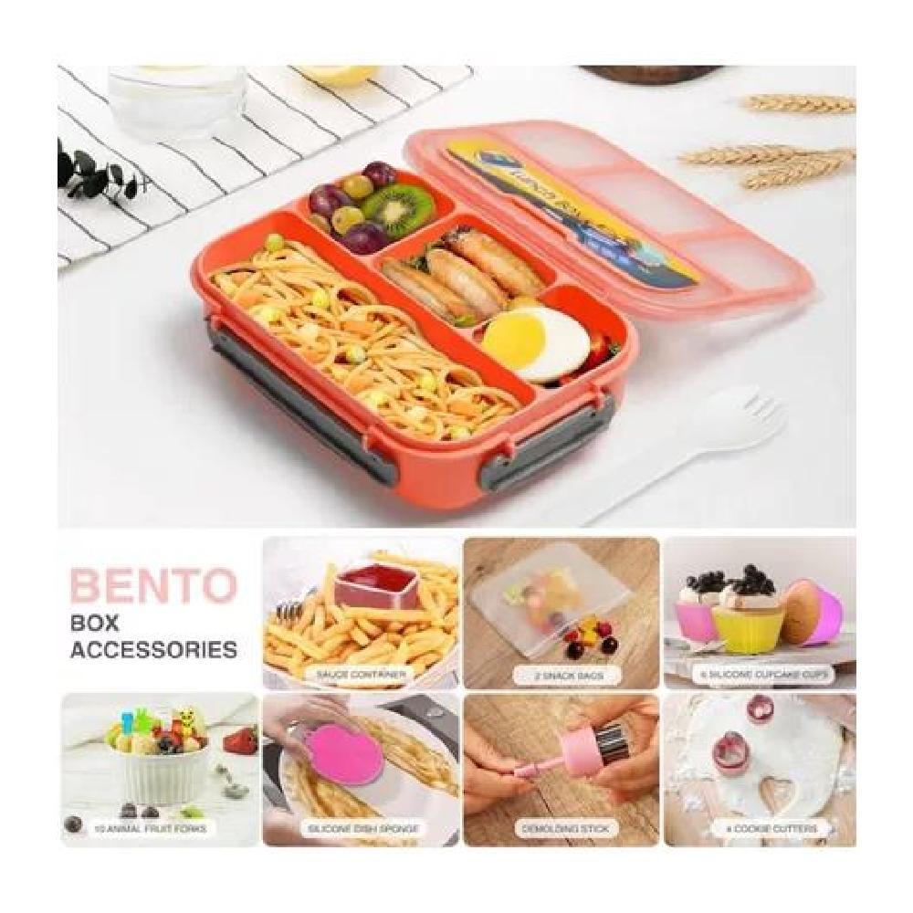 BOLSO LONCHERA TÉRMICA Y FIAMBRERA SET PARA NIÑOS ADULTOS COLOR ROSADO - 5