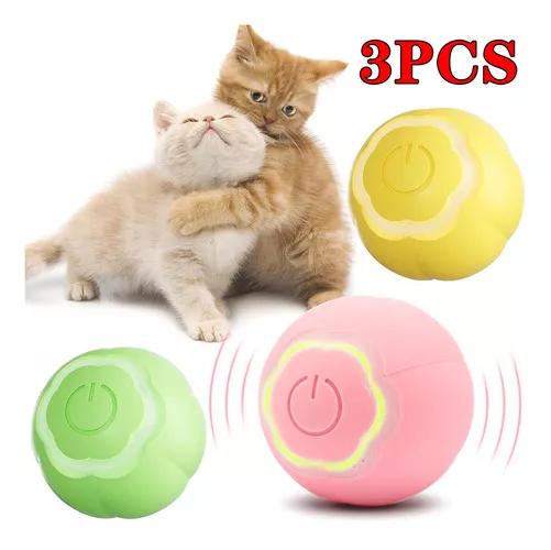 3 BOLAS INTELIGENTES PARA GATOS RECARGABLES POR USB CON LUZ - 1
