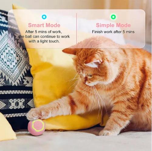 3 BOLAS INTELIGENTES PARA GATOS RECARGABLES POR USB CON LUZ - 3