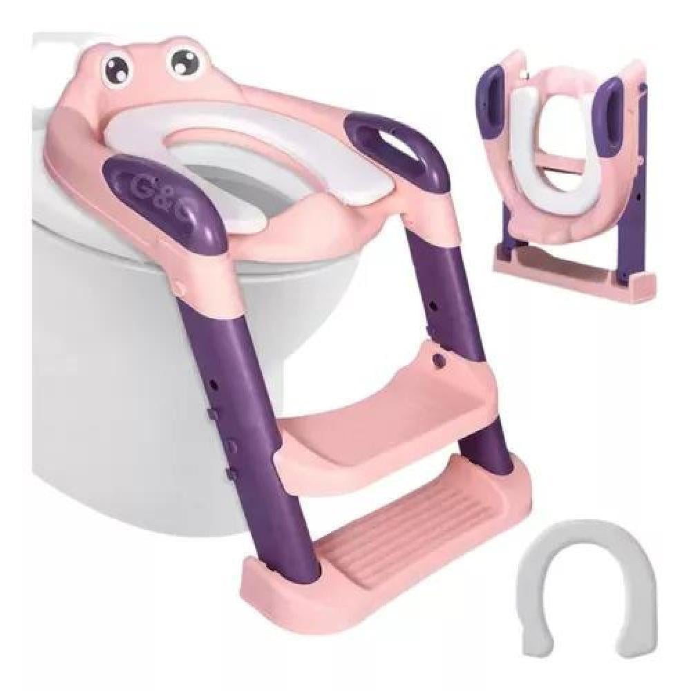 ASIENTO PEL14 ENTRENADOR BAÑO CON ESCALERA Y AGARRADERA NIÑOS MORADO - 1
