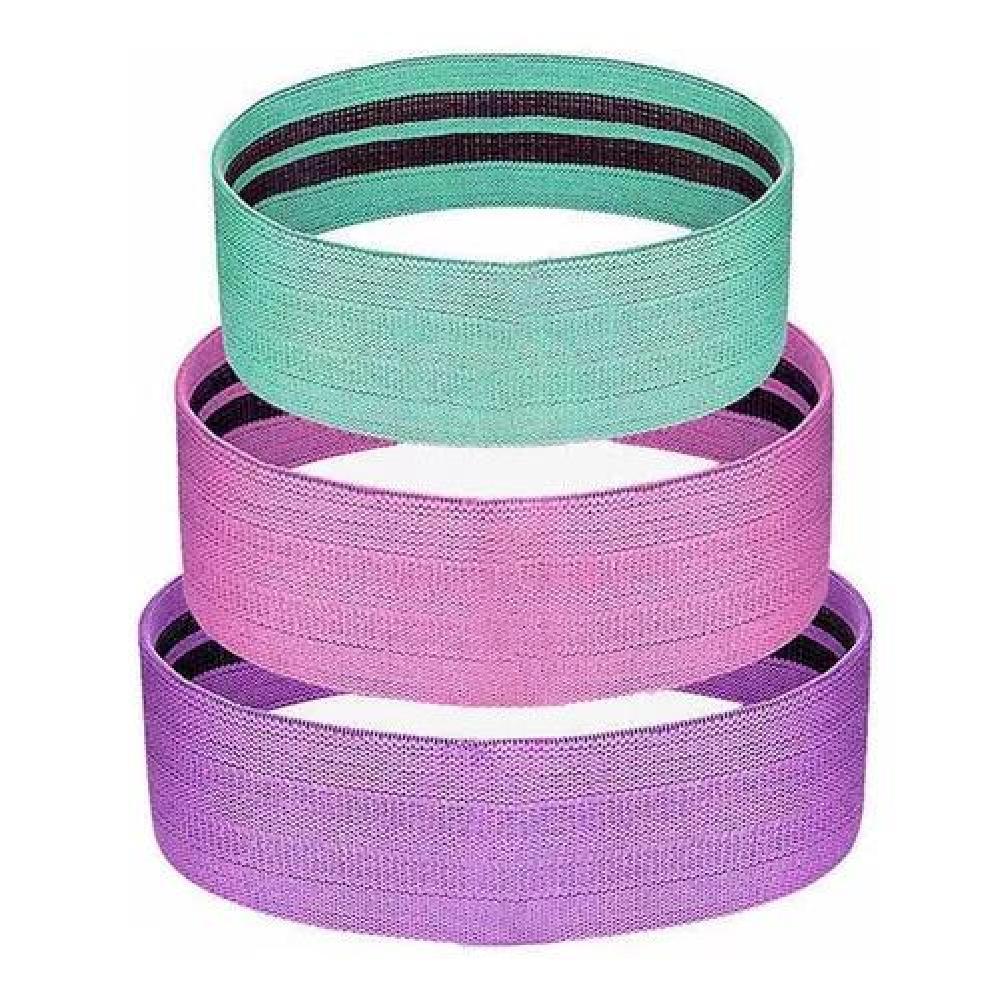 BANDAS ELÁSTICAS EJERCICIO PRO 3 PCS DE TELA CON BOLSO YOGA GIANPA - 3