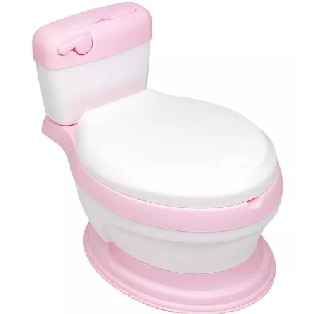 BACINICA PEL7 BAÑITO ENTRENADOR NIÑOS BAÑO ASIENTO ACOJINADO ROSADO LISO - 1
