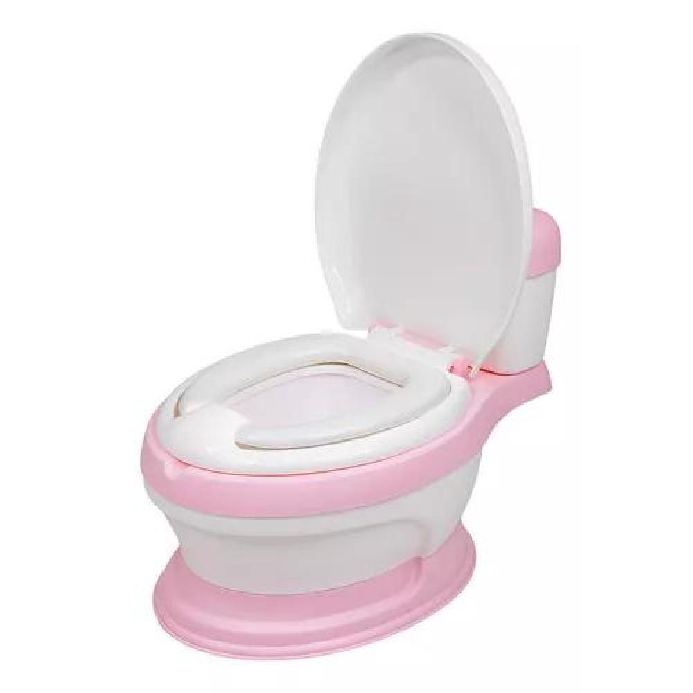 BACINICA PEL7 BAÑITO ENTRENADOR NIÑOS BAÑO ASIENTO ACOJINADO ROSADO LISO - 2
