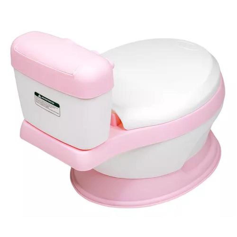 BACINICA PEL7 BAÑITO ENTRENADOR NIÑOS BAÑO ASIENTO ACOJINADO ROSADO LISO - 4