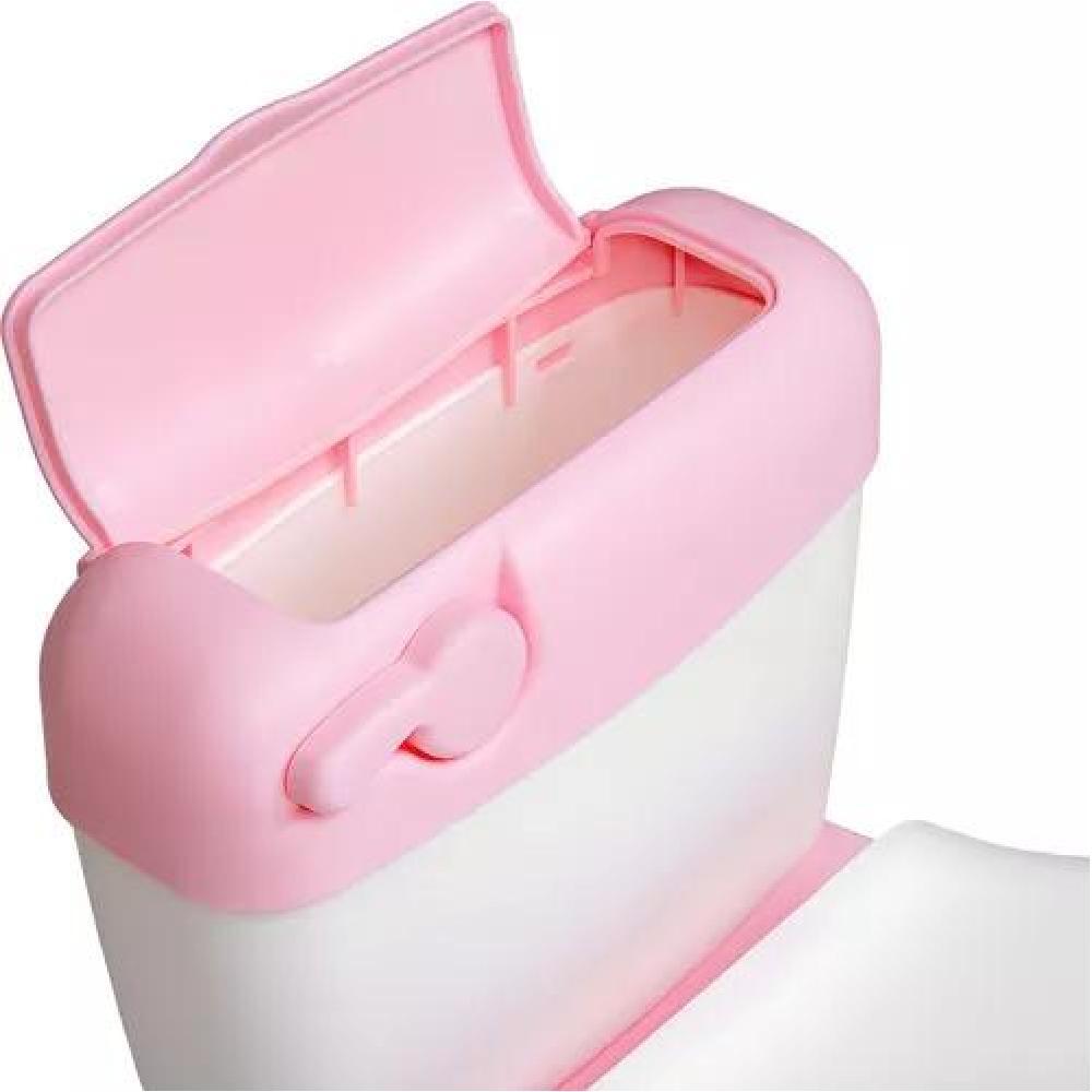BACINICA PEL7 BAÑITO ENTRENADOR NIÑOS BAÑO ASIENTO ACOJINADO ROSADO LISO - 5