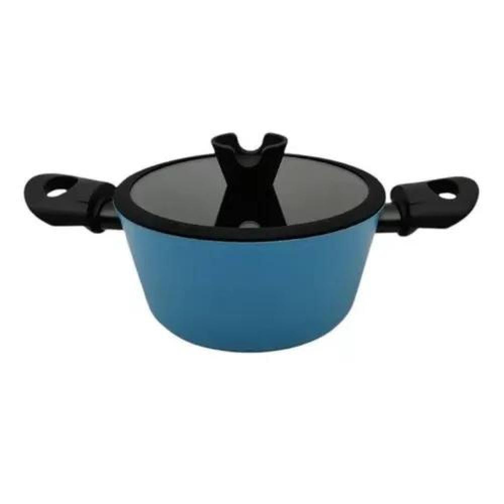 BATERÍA DE COCINA KEEP OLLAS ANTIADHERENTES DIAMOND 7 PIEZAS COLOR AZUL - 5