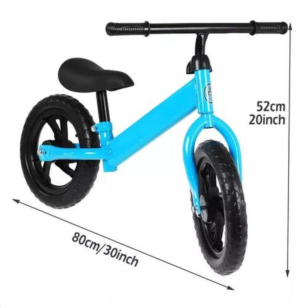 BICICLETA DE EQUILIBRIO BICI2 SIN PEDALES DE APRENDIZAJE NIÑOS AZUL RUEDA NEGRA - 2