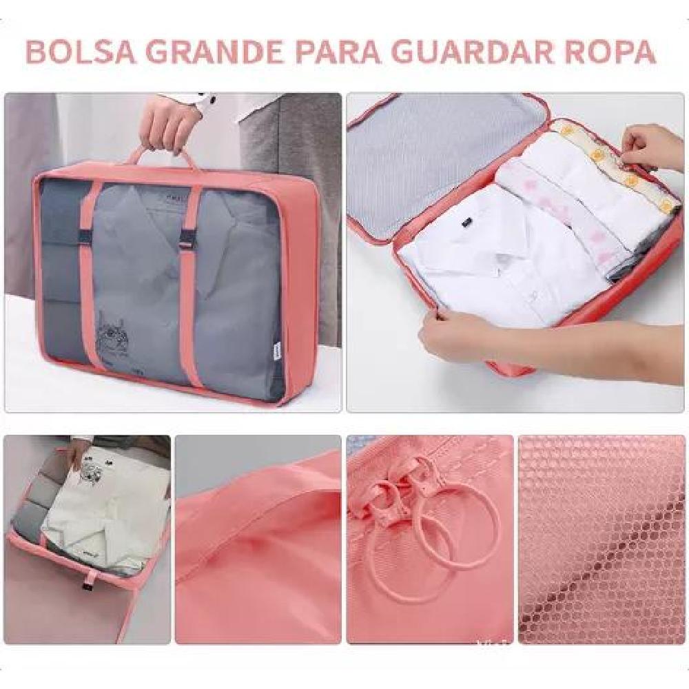 BOLSAS VIAJE 8 EN 1 COLOR ROSADO ACERO - 4