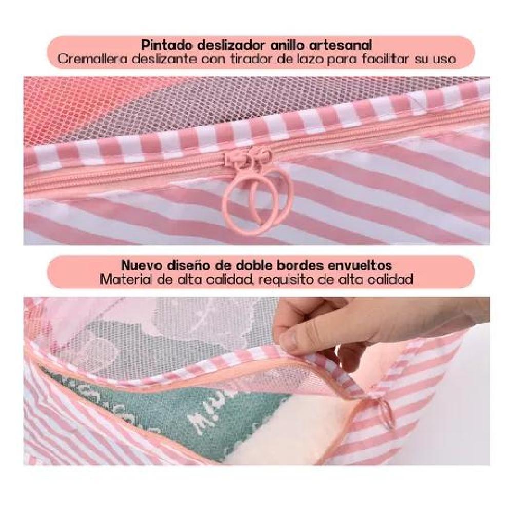 BOLSAS VIAJE 8 EN 1 ORGANIZADORAS MALETA COLOR BLANCO ACERO - 3