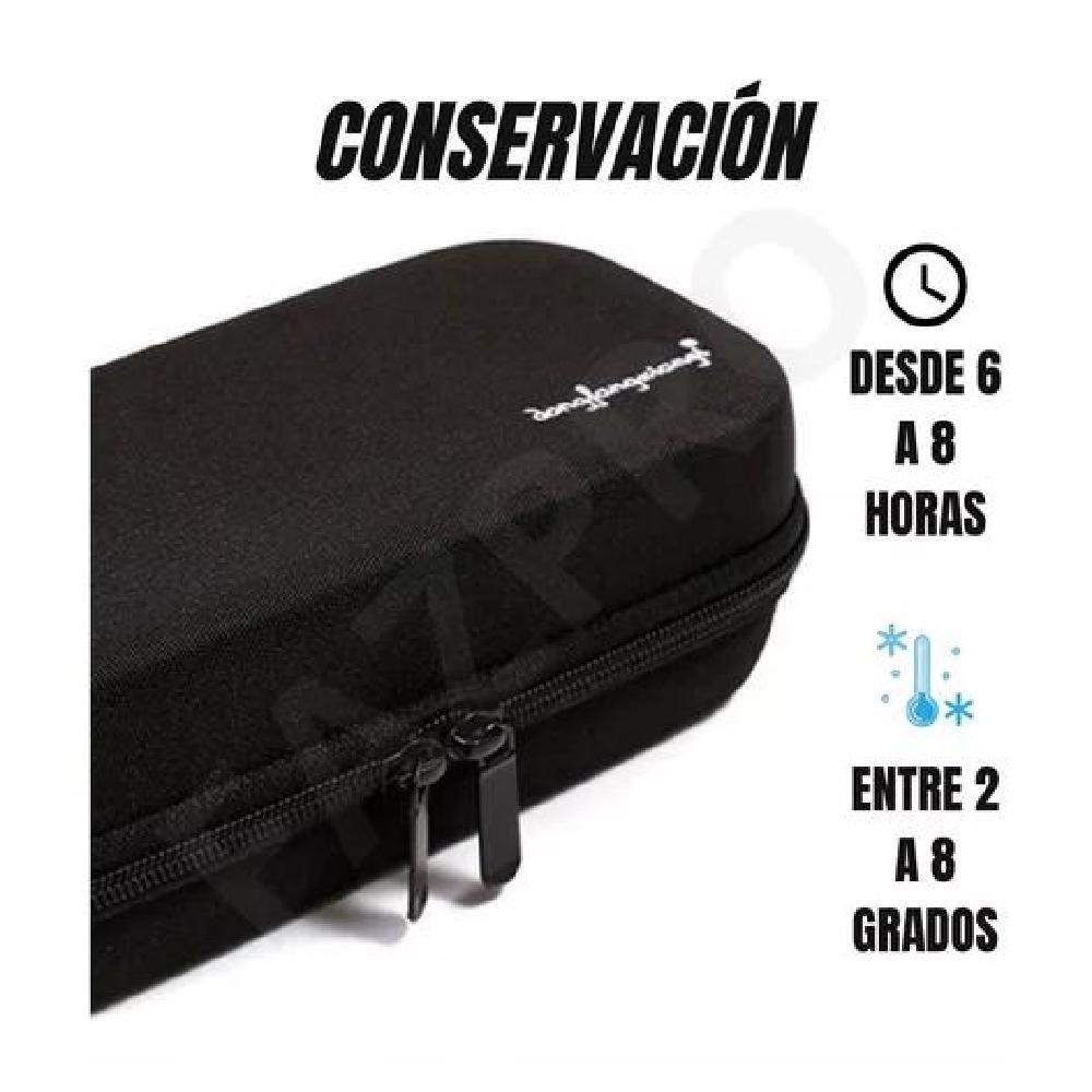 BOLSO + ESTUCHE COOLER PORTA INSULINA DIABÉTICOS + 4 HIELOS ACERO - 2