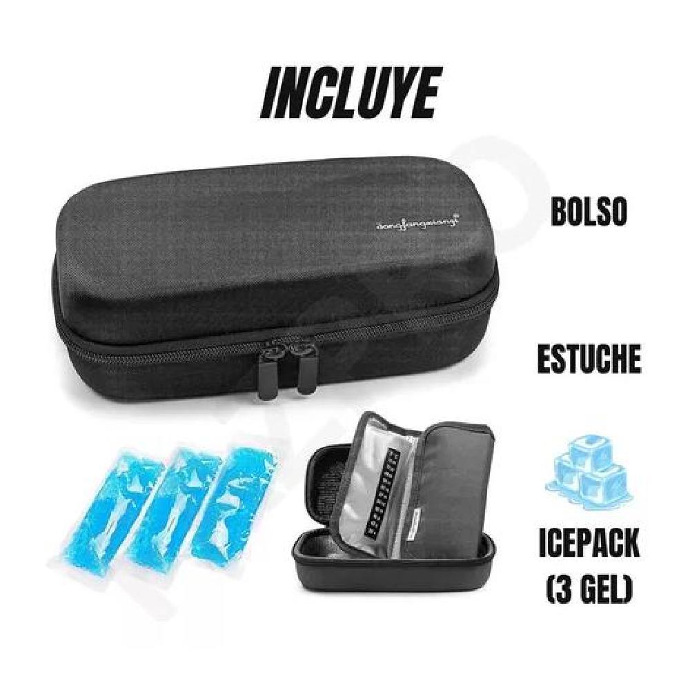 BOLSO + ESTUCHE COOLER PORTA INSULINA DIABÉTICOS + 4 HIELOS ACERO - 3