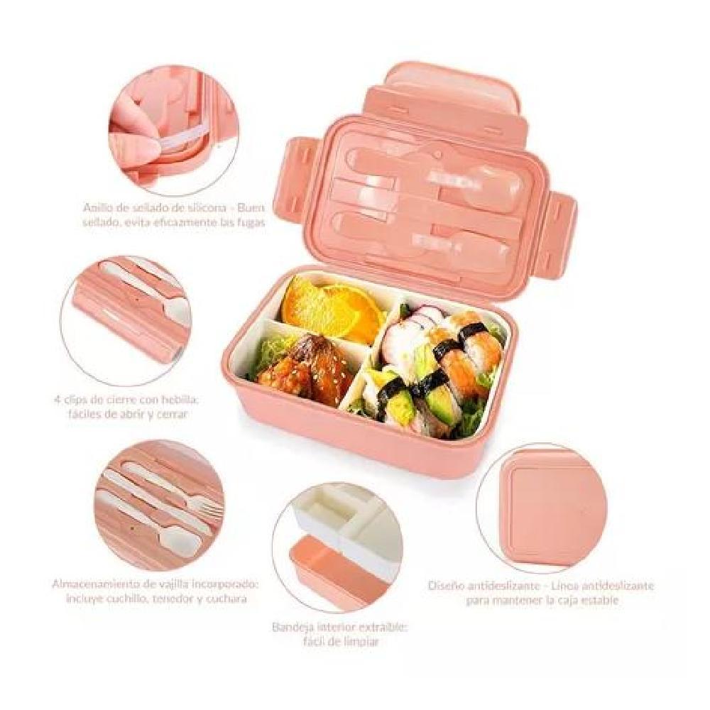BOLSO LONCHERA TÉRMICA ESCOLAR SET 28PZS PARA NIÑOS PORTÁTIL ROSADO - 3