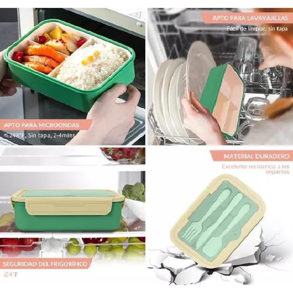 BOLSO LONCHERA TÉRMICA ESCOLAR SET 28PZS PARA NIÑOS PORTÁTIL VERDE - 6