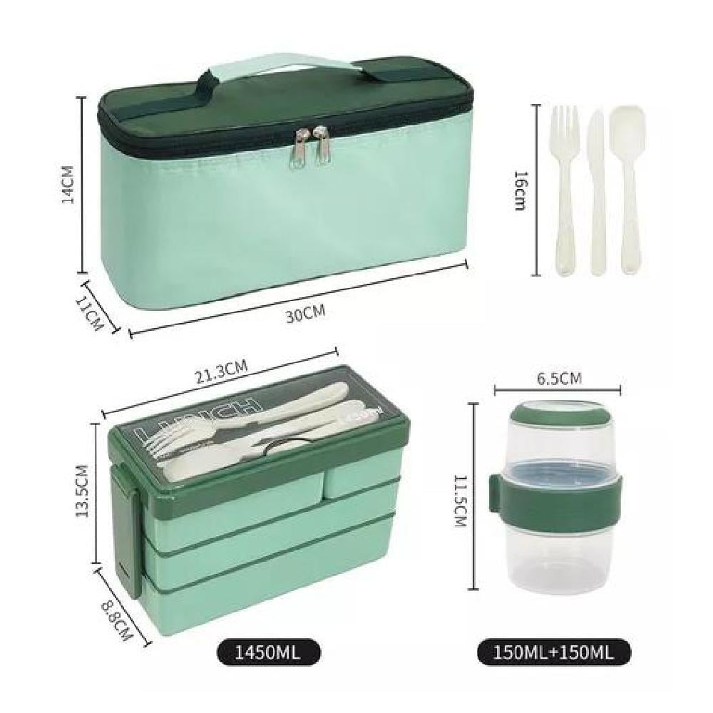 BOLSO LONCHERA TÉRMICA Y FIAMBRERA SET PARA NIÑOS ADULTOS4PK - 2