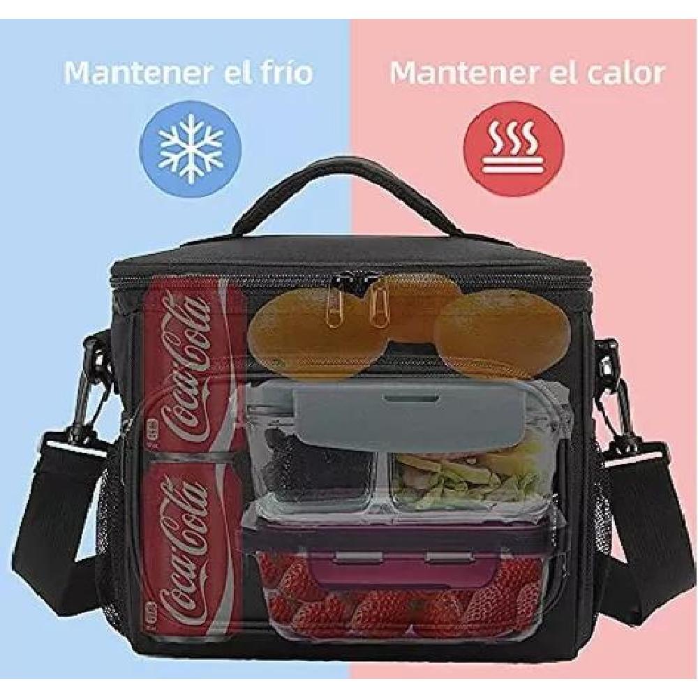 BOLSO LONCHERA TÉRMICA TELA OXFORD MULTICOLORES PORTÁTIL - 3