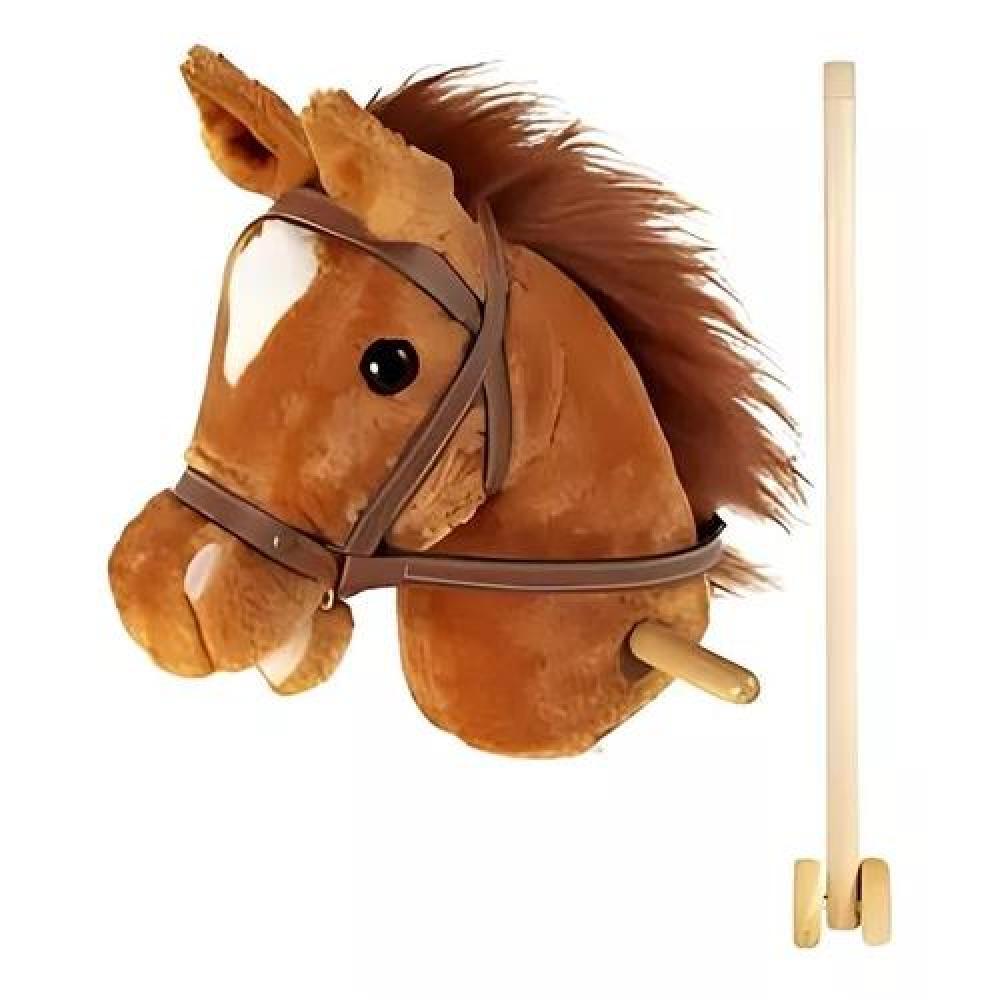 CABALLITO DE PALO CREMA CON SONIDO Y RUEDA DE 100 CM PARA NIÑOS COLOR - 3