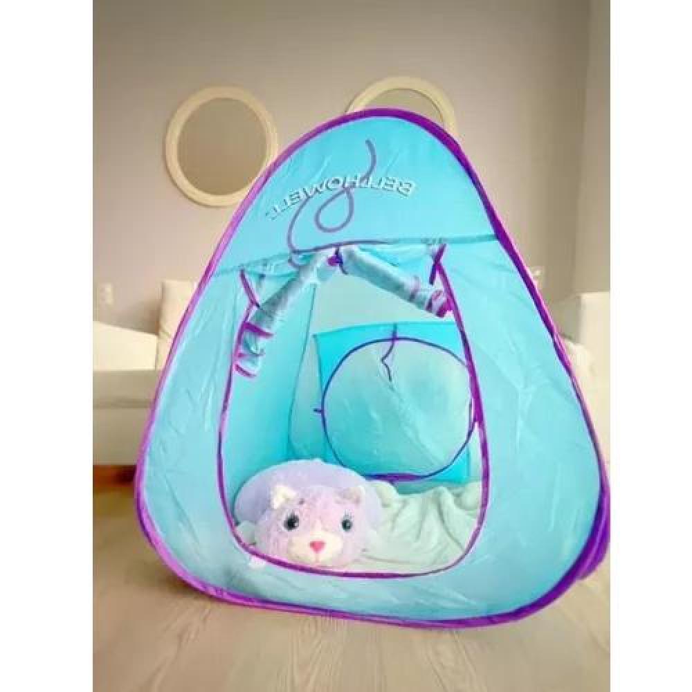 CARPA 3 EN 1 MORADO PELUCHE CASA PARA NIÑAS NIÑOS CARPA PLEGABLE COLOR - 2