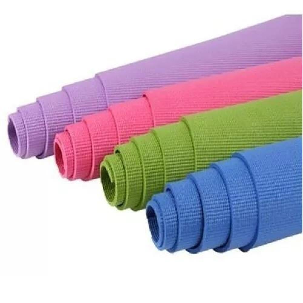 COLCHONETA MAT YOGA MANTA CON BOLSO DEPORTE 4MM 173X61CM MORADO - 2