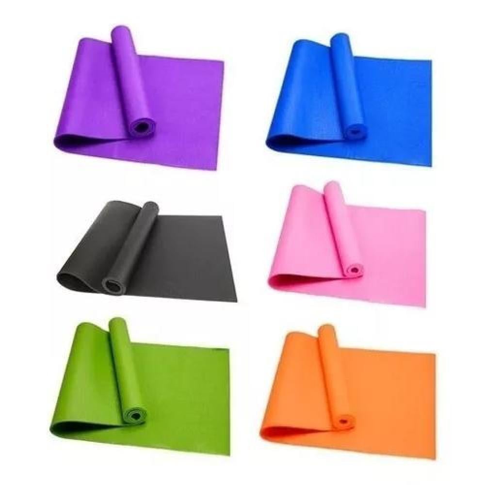 COLCHONETA MAT YOGA MANTA CON BOLSO DEPORTE 4MM 173X61CM MORADO - 3