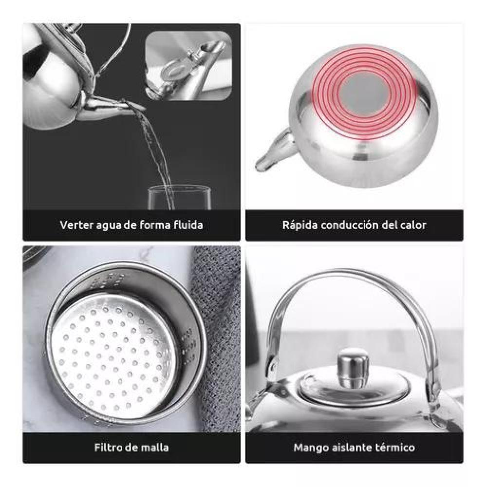 CHEF CHOICE TETERA DE ACERO INOXIDABLE 900ML CON INFUSOR - 3