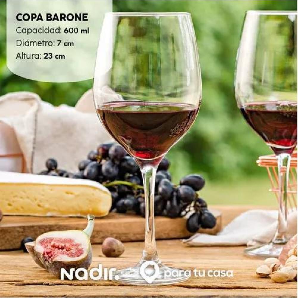 COPA DEGUSTACIÓN COPÓN 600 ML BARONE NADIR X 6 UNID. COLOR TRANSPARENTE - 3
