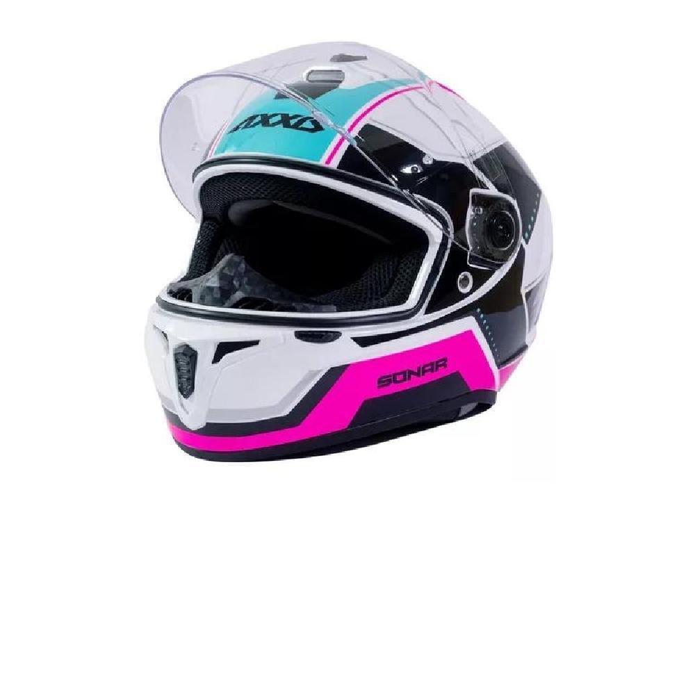CASCO DE MOTO AXXIS DRAKEN S SONAR A8 ROSA FLUOR BRILLO - 3