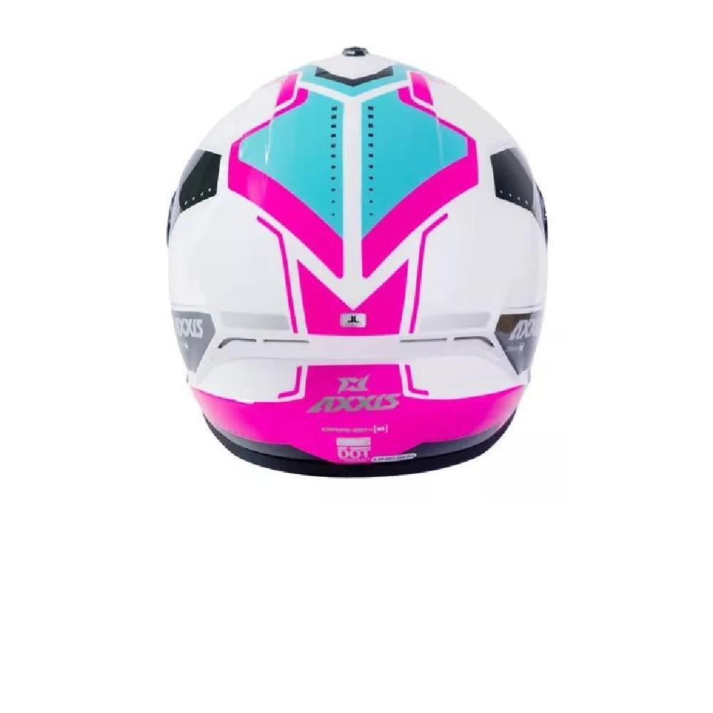 CASCO DE MOTO AXXIS DRAKEN S SONAR A8 ROSA FLUOR BRILLO - 4