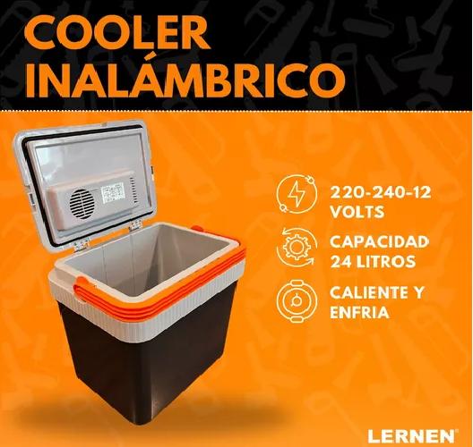 COOLER ELÉCTRICO 24 LT 12V AUTOS O ENCHUFE AC / DC COLOR GRIS LERNEN 24L ACERO - 6