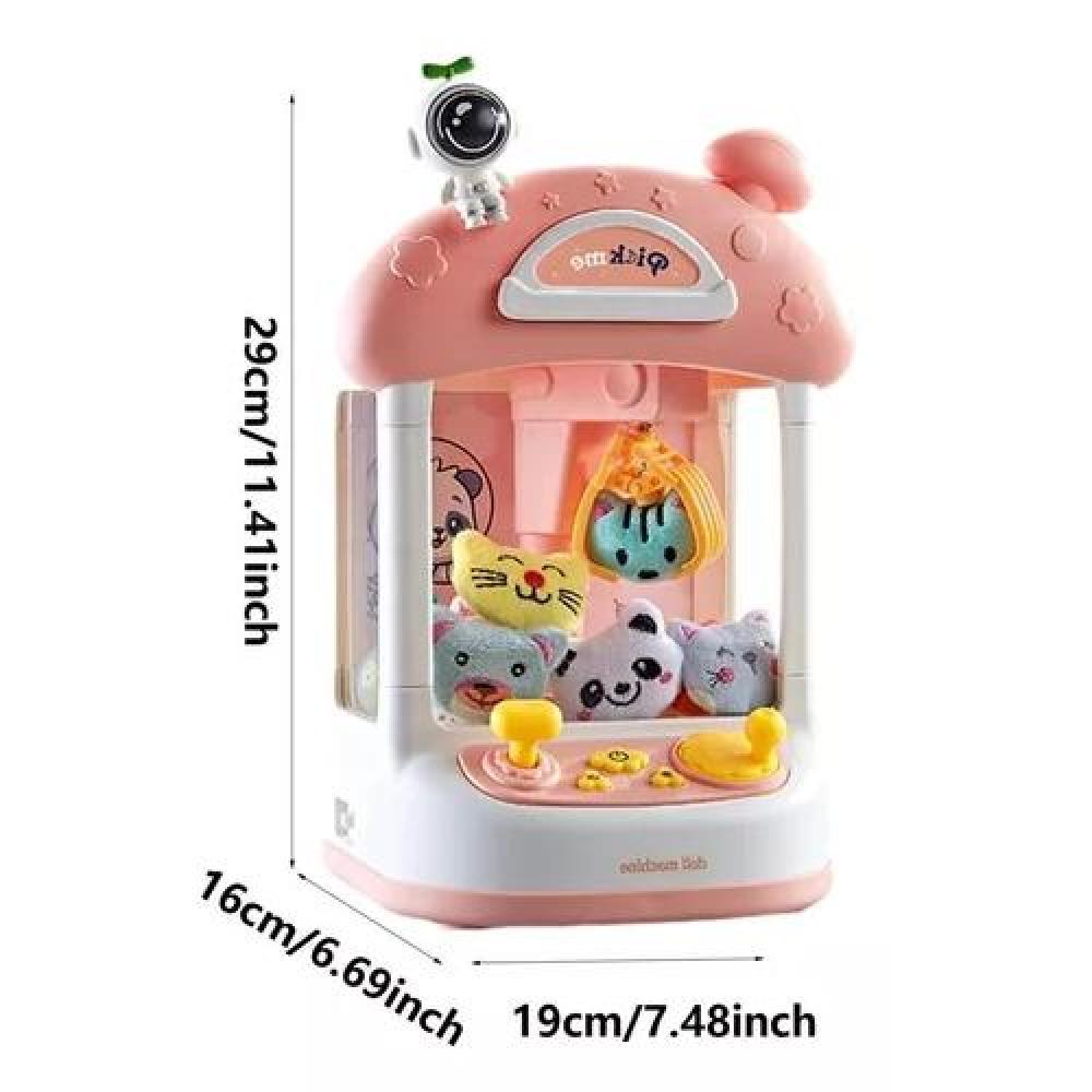 MINI MÁQUINA AGARRA ATRAPA PELUCHES COLOR ROSADO - 2