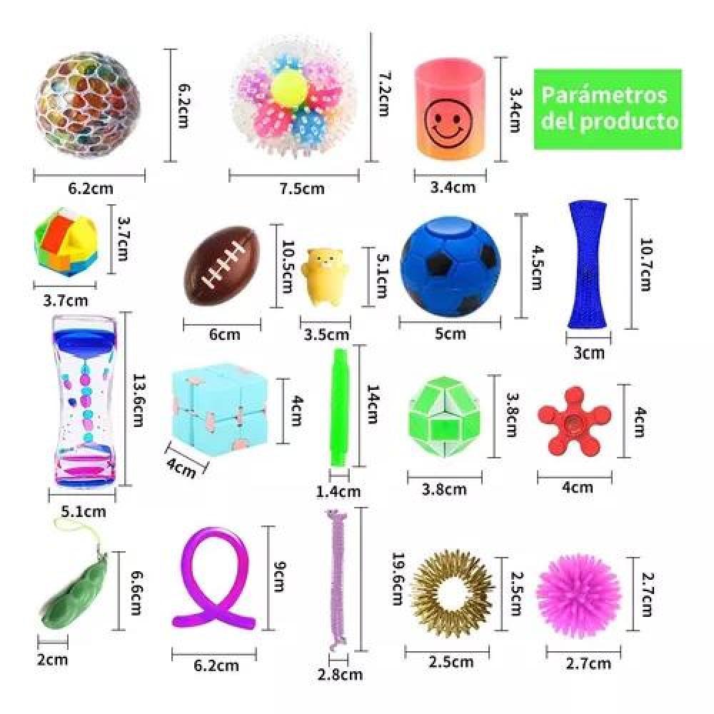 SET 55 FIDGET TOY JUGUETE SENSORIAL ANTI ESTRÉS PARA NIÑOS - 2