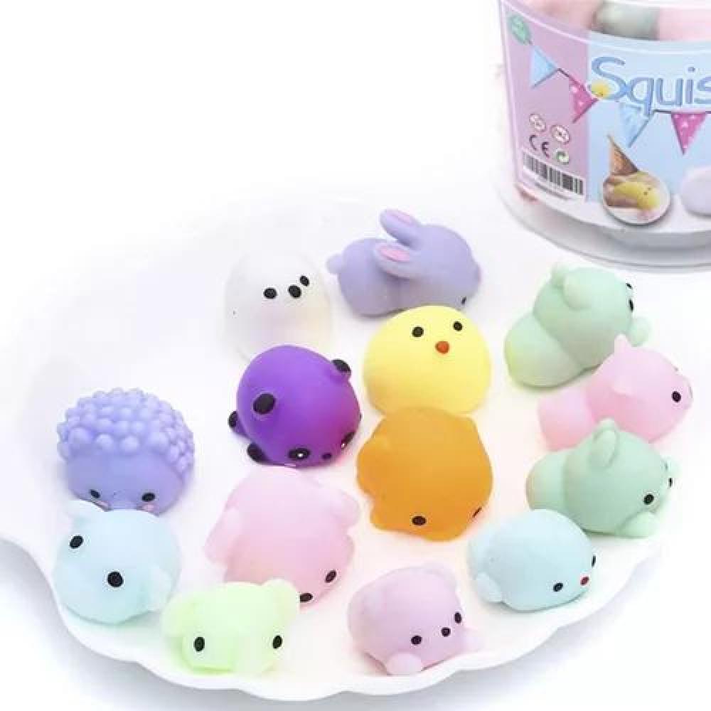 24 PIEZAS MINI MOCHI SQUISHY ANTIESTRÉS FIDGET SQUEEZE TOY - 3